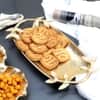 Leaf Aluminium Tray In Gold Colour