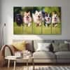 The Castle Decor 5 Running Dogs Wall Art Set of 5 Digital Painting 27x48 Inch