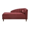 Korslund Velvet Chaise Lounger in Pink Colour