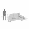 Apollo Compact Sofa (Colour : Cobalt, Cushion : Soft, Back Type : High Back, Seating Capacity : Right Aligned 2 Seater + Right Aligned Chaise + Ottoman)
