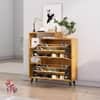 Hexa Red Engineered Wood Shoe Rack in Giant Wood Colour