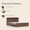 Macy Engineered Wood Queen Size Non Storage Bed In Classic Walnut Finish