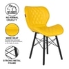 Superb Leatherette Dining Chair in Yellow Colour