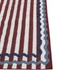 Jaipur Rugs Soft Scalloped Border Striped Wool Dhurrie Rug White 5x5 ft