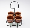 Turquoise Kulhad Caddy Tea Cup Set – Set of 4