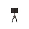 Charles Black Cotton Shade Floor Lamp
