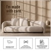 Urbanopulence  Wood 3 Seater With Upholstery Non Storage Sofa In White Colour