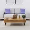 Hexa Engineered Wood Coffee Table With Metal Legs In Giant Wood