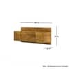Hexa Red Engineered Wood Wall Mount Dressing Table in Giant Wood and Frosty White Colour