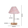 Devansh Multicolor Cotton Table Lamp With  Natural  Wood Base  & Steel Pipe (10X16.25 Inches)-40