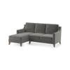 Abbey Sectional Sofa (Colour : Ash Grey Velvet, Cushion : Soft, Seater : Left Aligned 2 Seater + Left Aligned Chaise)
