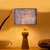 Devansh Blue Jute Table Lamp With Wood Natural Base (7X18.25 Inches)-13