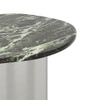 Oaklen Metal Coffee Table In Panda Black And White Marble And Chrome Base Finish