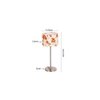 Gerald Multicolour Fabric Shade Table Lamp with Steel Steel Base