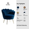 Melta Fabric Accent Chair in Blue Colour