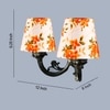 Devansh Metal Electric Wall Light in Antique Gold Colour with Multi Shade Count of 2 Lights