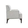 Terren Boucle Fabric Lounge Chair in White