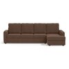 Apollo Compact Sofa (Colour : Daschund Brown, Cushion : Hard, Back Type : High Back, Seating Capacity : Right Aligned 3 Seater + Right Aligned Chaise)