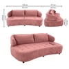 Henry Boucle 3 Seater Sofa in Pink  Color