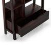 Alberto Solid Wood Bookshelf in Mahogany Finish
