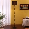 Seaver Black Cotton Shade Floor Lamp