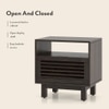 Cambry Solid Wood Bedside Table In American Walnut Finish