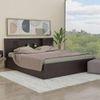 Horae Solid Wood King Size Drawer Storage Bed In Melamine Finish