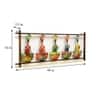 Desert Art Metal Handpainted Five Sardar Wall Hanging in Multicolour
