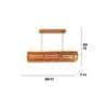 Flora 36 Baton Brown Wooden LED Hanging Lamp
