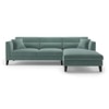 Lewis Sectional Sofa (Colour : Dusty Turquoise Velvet, Cushion : Soft, Seater : Right Aligned 3 Seater + Right Aligned Chaise)