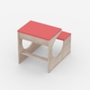 Montessori Toddler Activity Table & Chair in Oak and Red