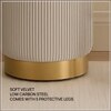 Snuggle Up Spot Velvet Pouf Stool in Beige Colour
