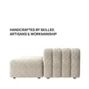Chiccomfort Wood 2 Seater With Upholstery Non Storage Sofa In White Colour