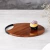Inseparables Teak Wood Serving Platter Black