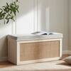 Canora Solid Mango Wood Storage Trunk Cream White