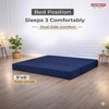 Coirfit Folding 3 Seater Double Fold Out Sofa Cum Bed in Dark Blue Colour