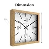Warm Wooden Frame Roman Numeral Square Wall Clock