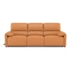 Leeroy Three Seater Leather Recliner Sofa in Marigold Colour