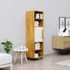 Hexa Engineered Wood Bookshelf Multipurpose Storage Rack in Giant Wood and Frosty White Colour