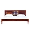Rangrez Sheesham Wood Queen Size Non Storage Bed in Honey Oak Finish