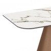 Aeris Metal Console Table in Pluto Spanish Ceramic Finish