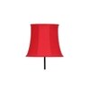 Clover Red Fabric Floor Lamp with Black Iron Base
