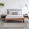 Toshi Solid Wood King Non Storage Bed in Grey Colour