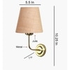 Devansh Metal Electric Wall Light in Gold Colour with Beige Shade Count of 1 Light