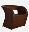 Gold Coast Wicker Chair In Brown Tone Finish
