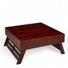Bradford Sheesham Wood Contemporary Square Foldable Coffee Table In Honey Finish