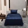 Stoa Paris Single Bedsheet with 1 Pillow Cover sheet with Mystique Blue