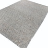 Jaipur Rugs Soft Diamond 6x9 Feet Mineral And Undyed White Wool And Viscose Dhurrie Carpet