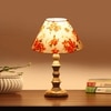 Devansh Multicolor Cotton Table Lamp With Wood Natural Base (10X10X16) Inches)-39