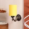 Devansh Metal Electric Wall Light in Antique Gold Colour with Yellow Shade Count of 1 Light